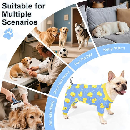 Bienbee Dog Pajamas, 4 Pack Dog Recovery Suit Shedding Suit Cute Soft Puppy - Image 7