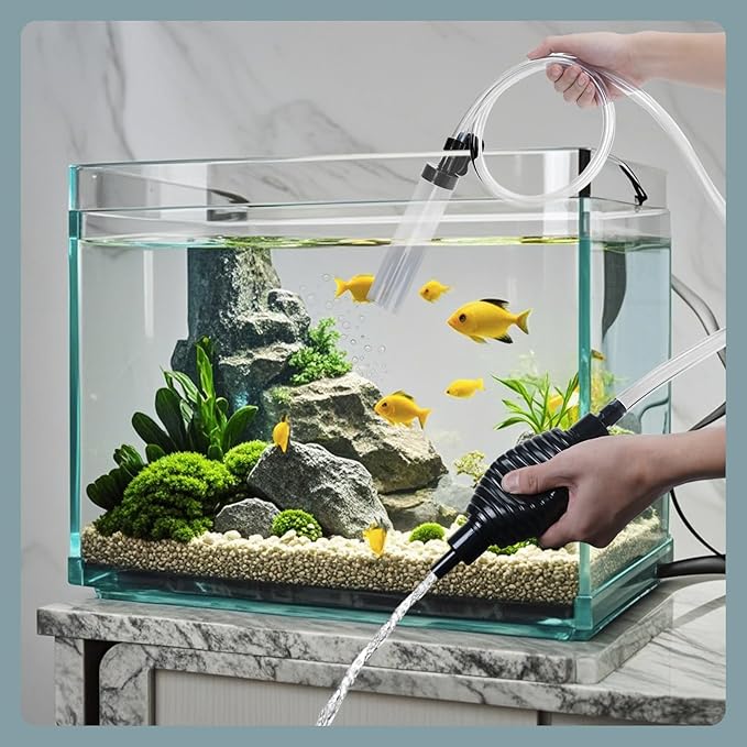6ft Aquarium Siphon Vacuum Cleaner, Hand Siphon Pump Water Changer - Image 5