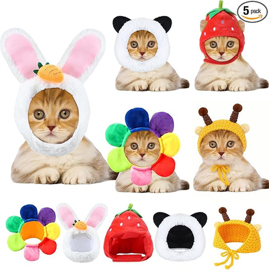 Weewooday 5 Pcs Cat Adorable Costume Bunny Hat by Weewooday