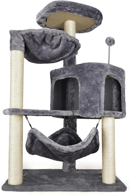 YUNIQUE Cat Tree with Cat Condo and Big Hammock - Image 2