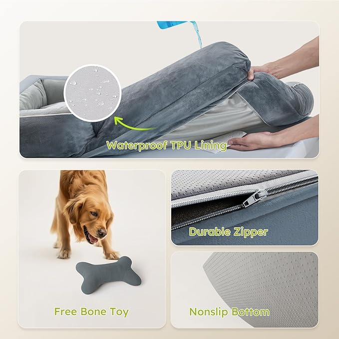 CWAWZ Jumbo Dog Bed for Extra Large Dogs, Orthopedic Dog Bed - Image 6