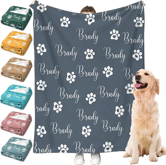 Custom Dog Blankets with Names by MYESCUSTOM