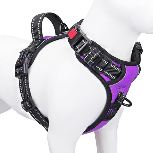 PHOEPET No Pull Dog Harnesses for Small Dogs Reflective Adjustable Front Clip by PHOEPET