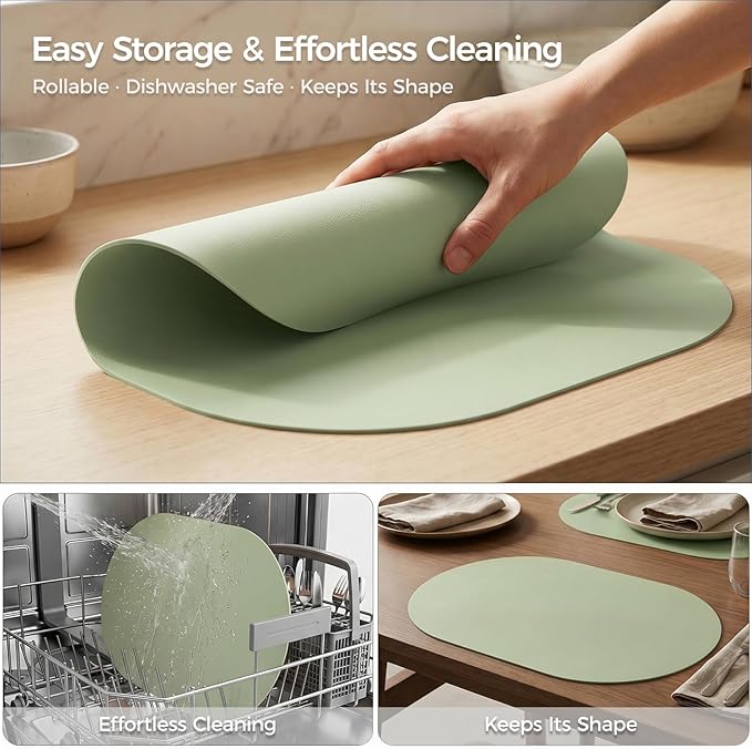 Premium Thick Silicone Placemat，Heat & Oil Resistant, Non-Slip Table Mat - Image 6
