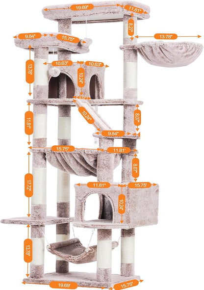 Heybly Cat Tree, 71-Inch-Tall Tower - Image 6