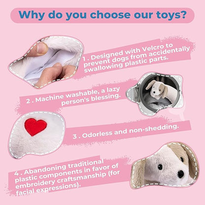 Moropaky Heartbeat Puppy Toy for Dogs, Heartbeat Stuffed Animal for Anxiety - Image 3