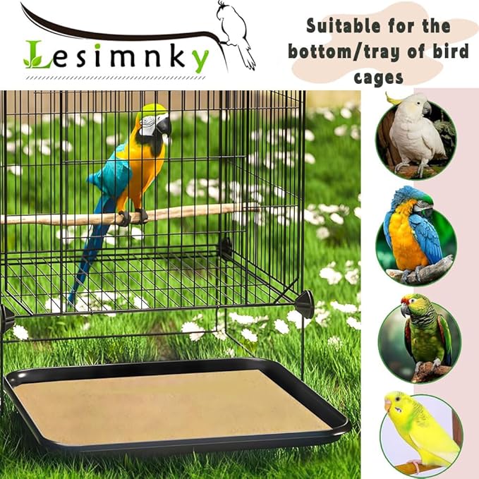 Bird Cage Liner 50-Pack 17” x 11” Gravel Paper Cuttable Pet Sandpaper Special - Image 4