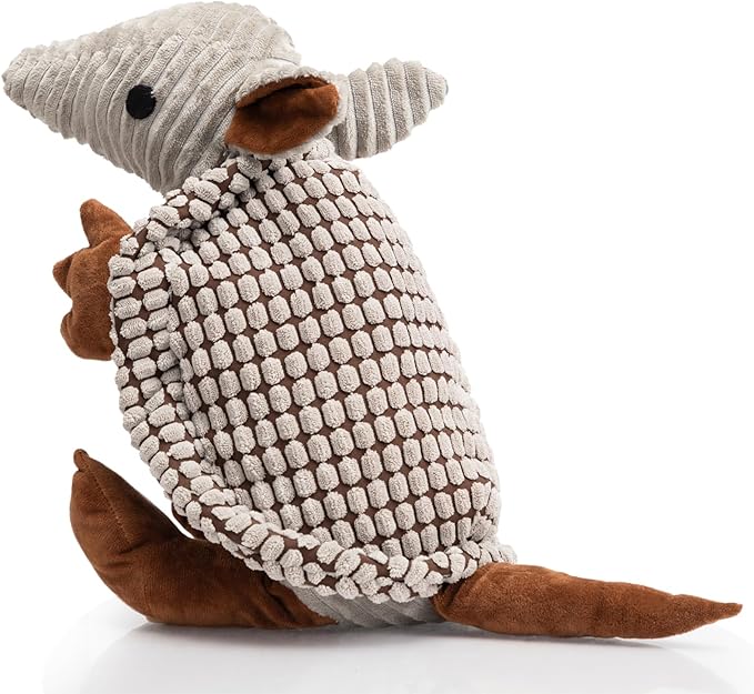Hollypet Plush Dog Squeaky Toy Stuffed Armadillo Animal Pet Puppy Chew Toys by Hollypet