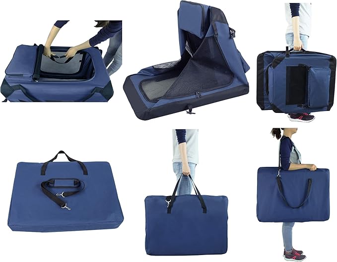 EliteField 3-Door Folding Soft Dog Crate - Image 4