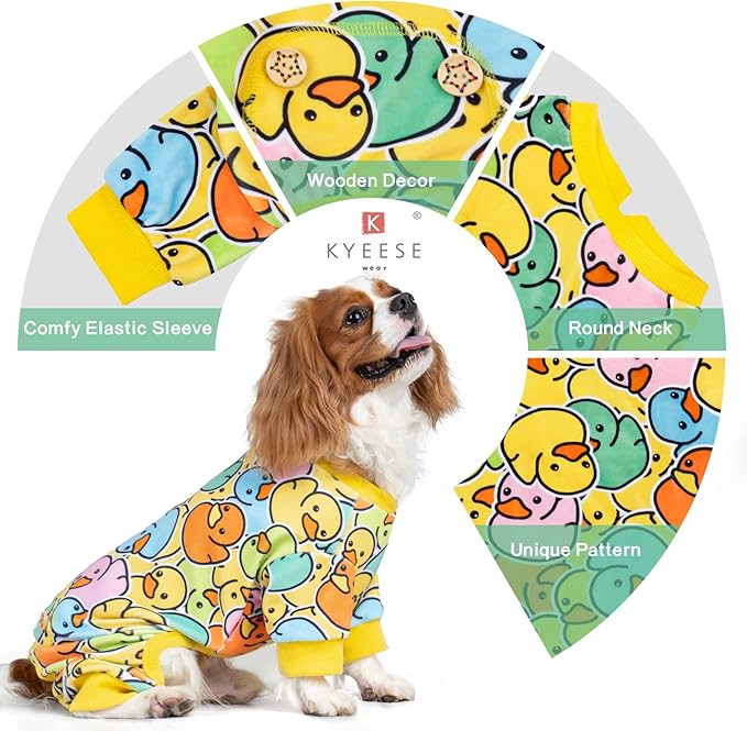 KYEESE Dog Pajamas Velvet Pet Coat Stretchy Doggie Costumes Soft Doggie Pajamas - Image 7