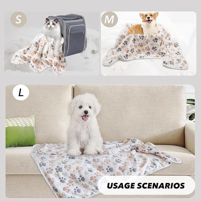 1 Pack 3 Small Puppy Blankets Super Soft Warm Sleep Mat Fluffy Premium Fleece - Image 4