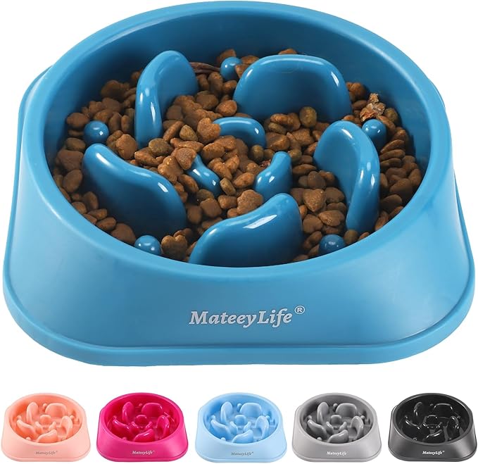 MateeyLife Slow Feeder Dog Bowls, Anti-Choking Puzzle Dog Food Bowls, Anti-Slip by MateeyLife