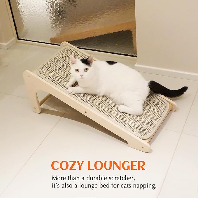 PETKARAY Cat Scratcher, Sisal Scratching Ramp, L Shape Cat Scratch Pad - Image 6