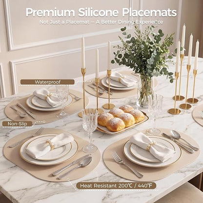 Premium Thick Silicone Placemat，Heat & Oil Resistant, Non-Slip Table Mat - Image 5