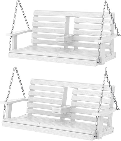 KINGYES Outdoor Hanging Porch Swing Set of 2, Waterproof Swing by KINGYES