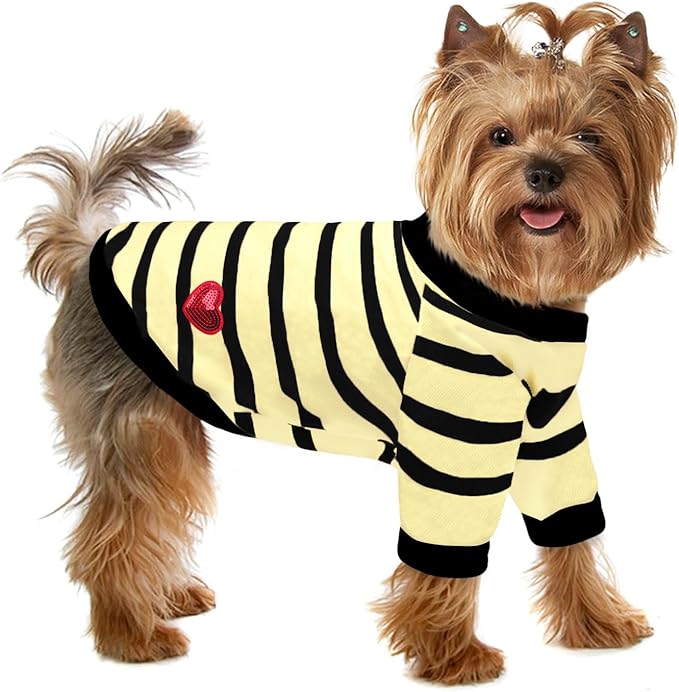 Dog Shirts for Medium Dogs Cats, Dog Striped T-Shirts Dog Vest Pet Apparel Tee by PREFERHOUSE
