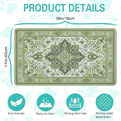 Pet Feeding Mat for Floors Waterproof Dog Mat for Food and Water Absorbent - Image 5