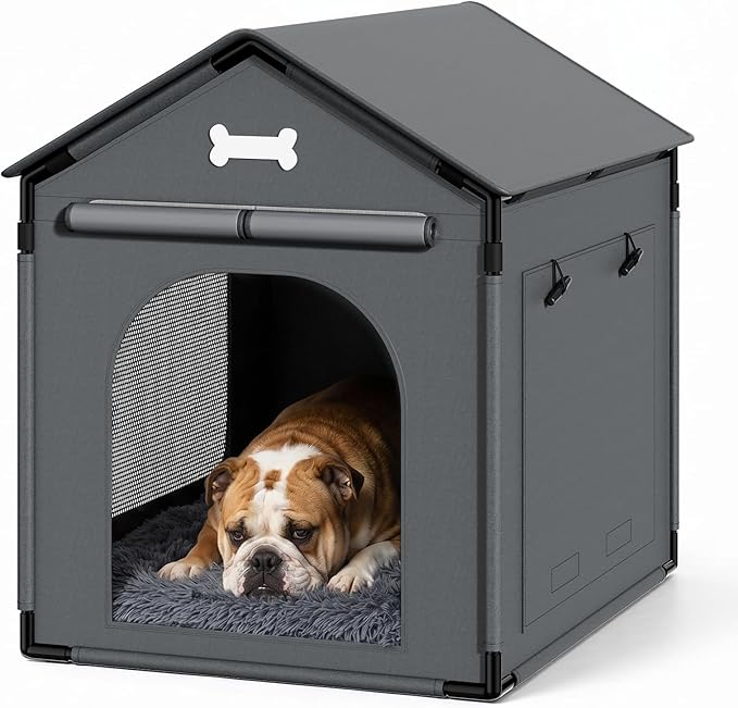 Large Dog House Indoor with Plush Cushion, Dog Kennel - Image 8