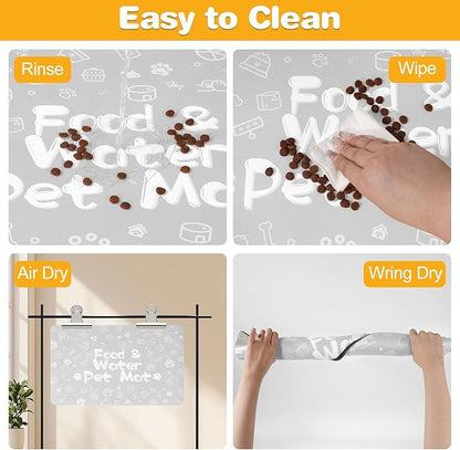 Pet Feeding Mat, Dog Cat Mat for Food and Water, Dog Bowl Waterproof Placemat - Image 5