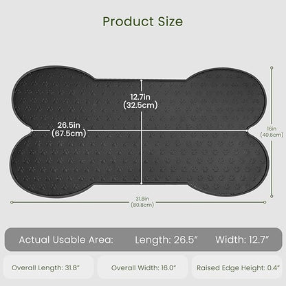 PWTAA Dog Food Mat Anti-Slip Silicone Dog Bowl Mat Thicker Pet Placemat - Image 2