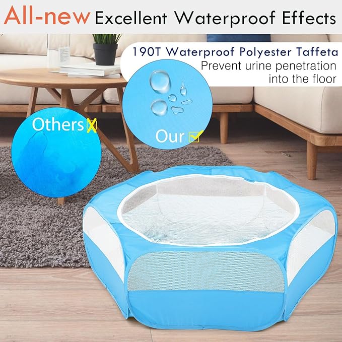 Pawaboo Small Animals Playpen, Waterproof Small Pet Cage Tent - Image 4