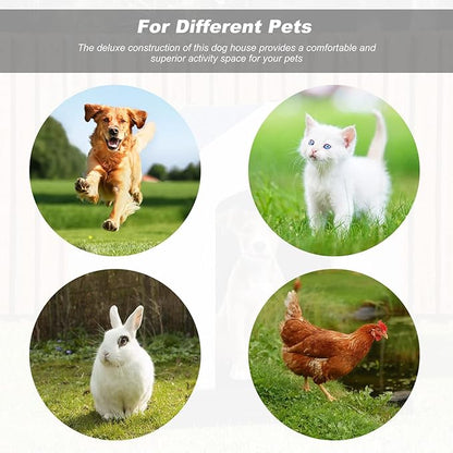 FDW Dog House Indoor Outdoor Durable Ventilate Waterproof Pet Plastic Dog House - Image 5