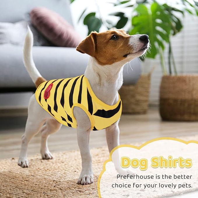 Pet Dog Striped T-Shirt Dogs Cats Cotton Vest Spring Summer Pet Apparel Tee - Image 5