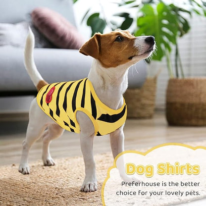 Pet Dog Striped T-Shirt Dogs Cats Cotton Vest Spring Summer Pet Apparel Tee - Image 5