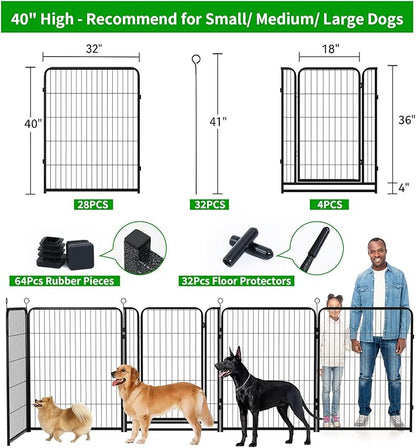 Kfvigoho Dog Playpen Outdoor Extra Wide 32 Piece Panels Heavy Duty Dog Fence - Image 3