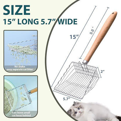 Cat Litter Scoop, Kitty Metal Scooper - Image 4