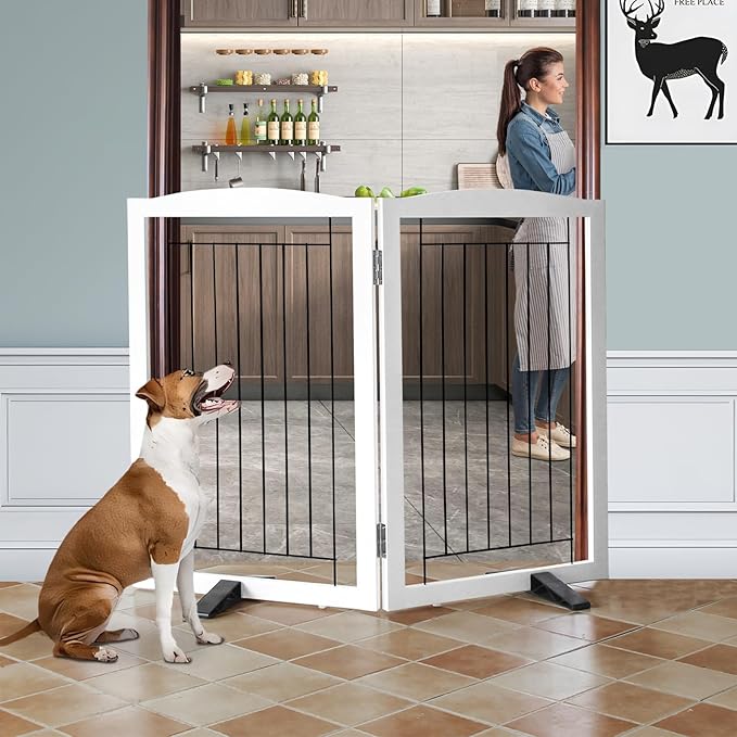 ZJSF Freestanding Dog Fence Indoor, Foldable Dog Gate - Image 2