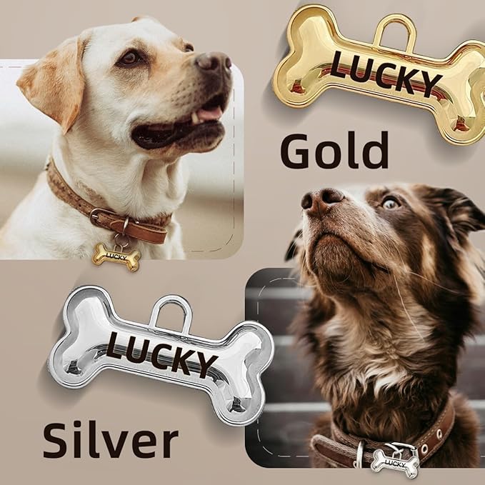 Dogs Tag Stylish Personalized Double Sided Deep Engraved Cat & Dog Tags Engraved - Image 5