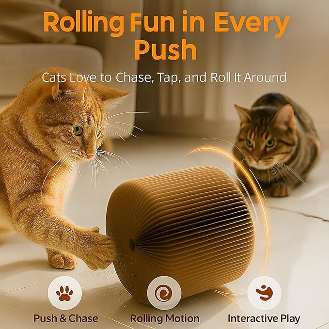 Interactive Cat Toy, Kitty Curls Cat Scratcher, Twisty Paws Cat Scratching Post - Image 6