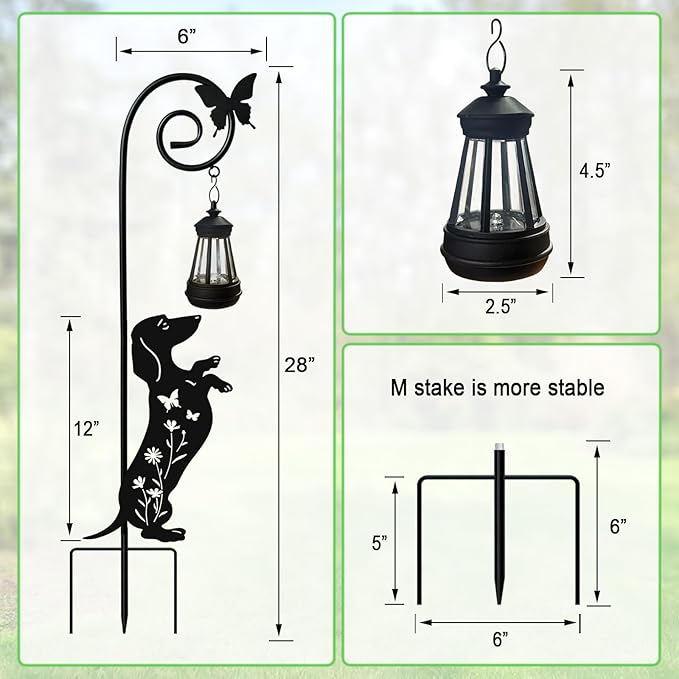 Dog Solar Lights Outdoor Decoration, Dachshund Gifts - Image 7