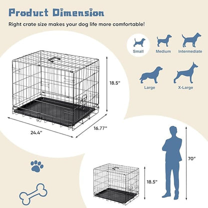 DUMOS Dog Crate, 24 Inch Small Single Door Dog Cage - Image 5