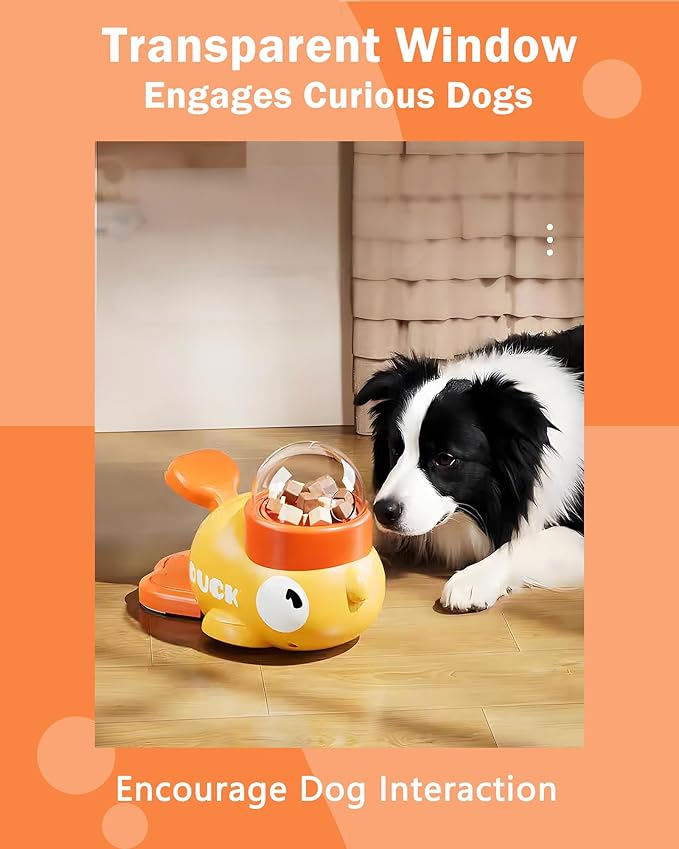 Interactive Dog Puzzle Toys Treat Dispenser Dog Toys, Duck Shape Slow Feeder - Image 2
