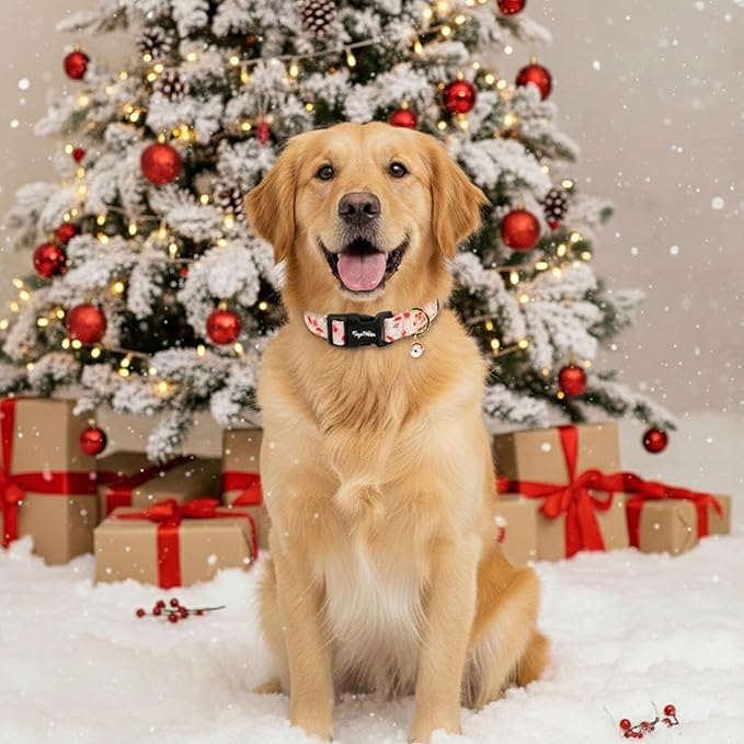 Christmas Dog Collar Extra Small Dog Collars, Adjustable Pink Dog Collars - Image 5
