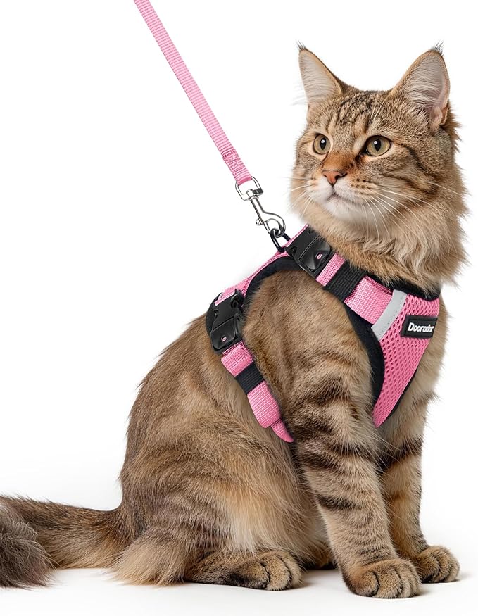 Dooradar Cat Harness and Leash Set, Escape Proof Soft by Dooradar