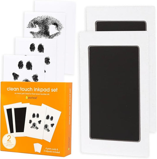 Pearhead Paw Print Clean-Touch Ink Pad, Mess Free Inkless Pet Impression Kit by Pearhead
