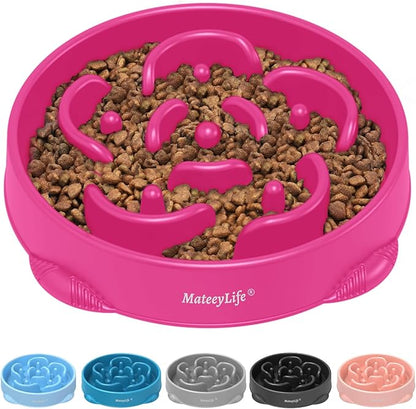 MateeyLife Large Slow Feeder Dog Bowls, Anti-Choking Puzzle Dog Food Bowls by MateeyLife