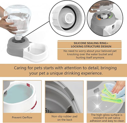 STALTWO 1 Gallon Automatic Dog Water Dispenser, Large Capacity Gravity Pet - Image 4
