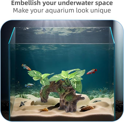 relaqcc Aquarium Decor Ornaments Artifical Driftwood Cave Fish Tank Decorations - Image 5