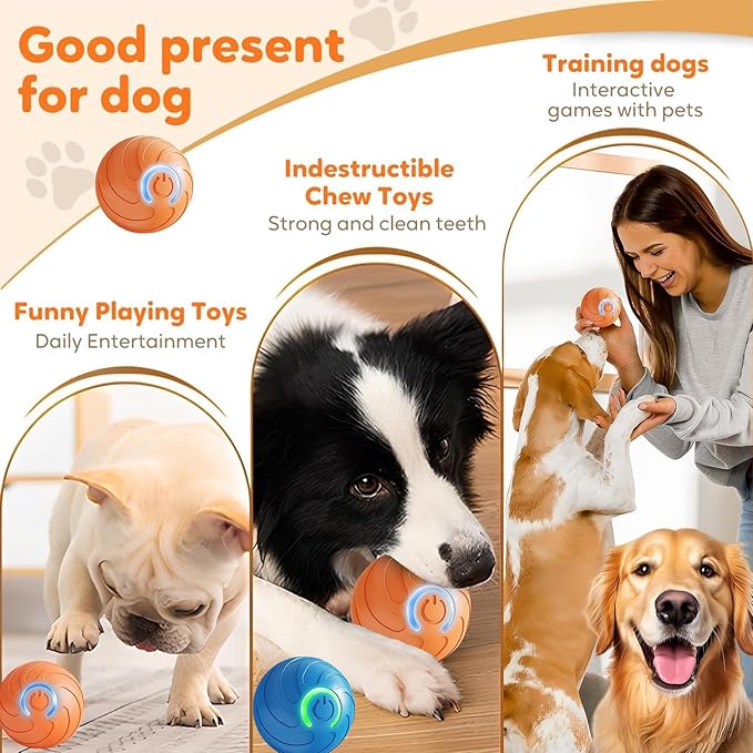 Smart jumping ball for dogs & Cats Duraspin Dog Bouncing Ball Random Path - Image 4