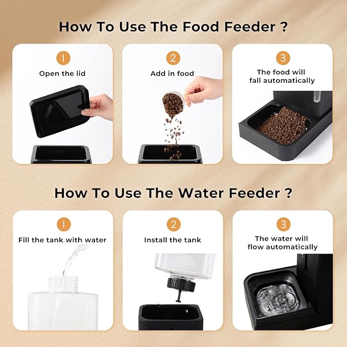 ZOMISIA Gravity Dog Food and Water Dispenser, 2 in 1 Automatic Dog Feeder - Image 6