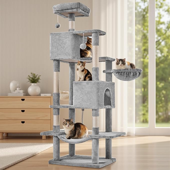 Sweetcrispy 66 Inch Cat Tree Tower, Pet Condo by Sweetcrispy