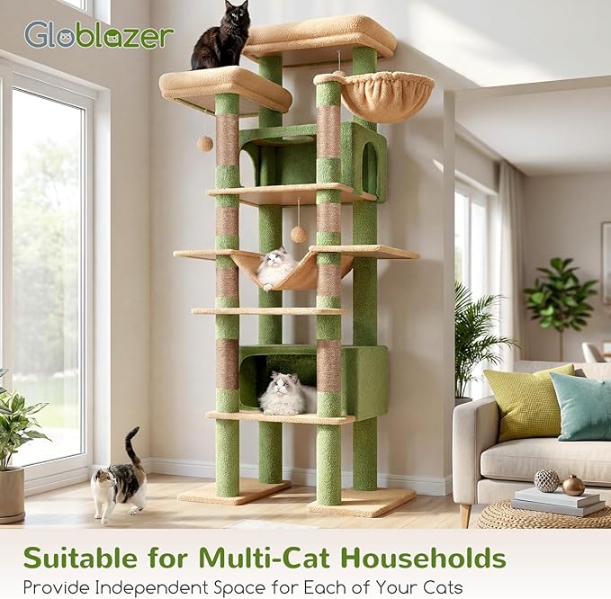 Globlazer XXL Cactus Giant Cat Tree, 83 Inch Heavy Duty Cactus Tall Cat Tower - Image 7