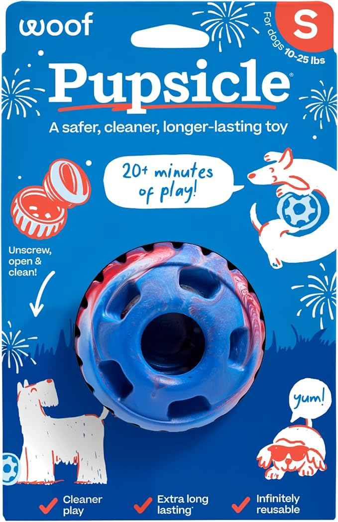 WOOF Pupsicle - Long-Lasting Interactive Dog Ball Toy to Keep Your Pup Busy and by Woof