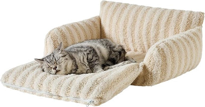 Hollypet Cat Bed Fluffy Plush Multifunctional Double-Layer Machine Washable - Image 2