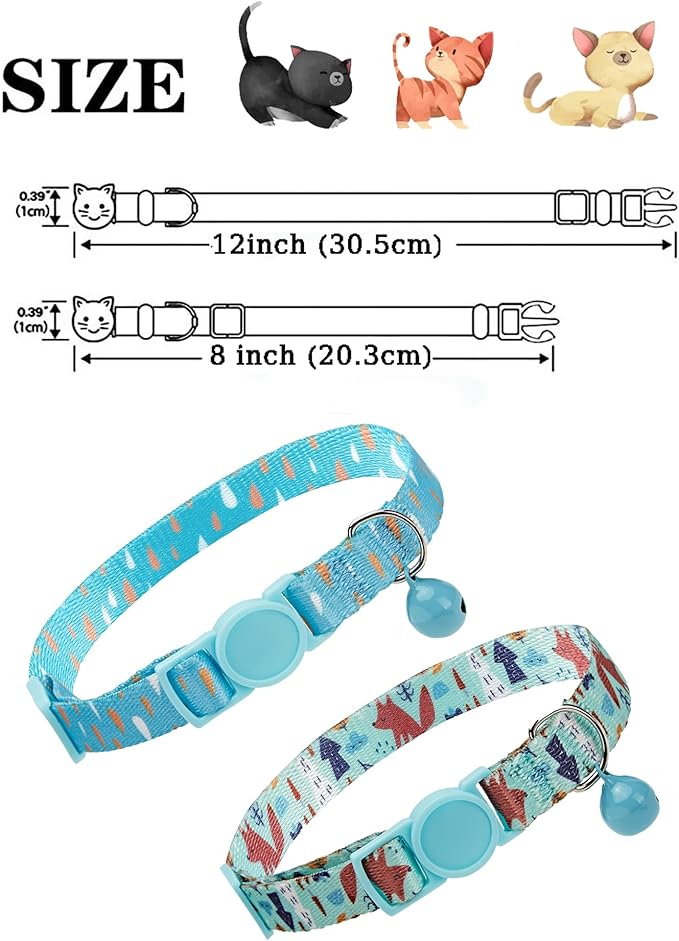 SOLMOONY Cute Cat Collar for Girl Boy, Colorful Breakaway Cat Collars - Image 4