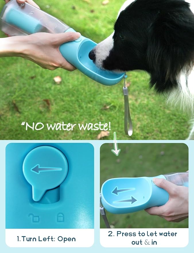 Portable Water Bottle for Dogs, 3 in 1 Pet Travel Bowl Dispenser - Image 3